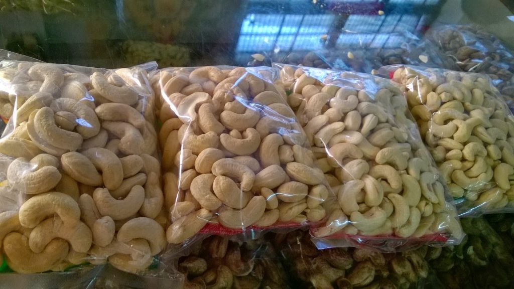 Variety of Cashewnuts Fresh from the factory