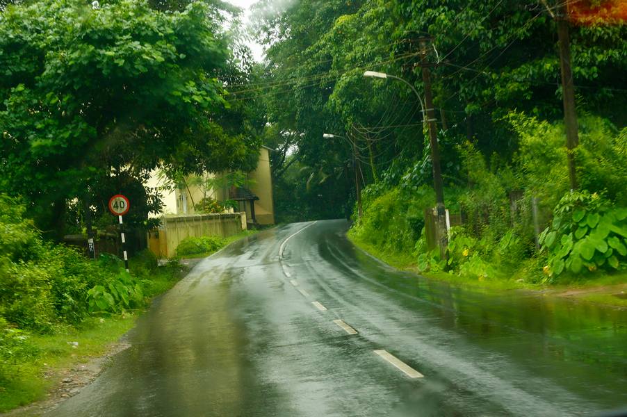 Slippery Roads during Monsoons in Goa